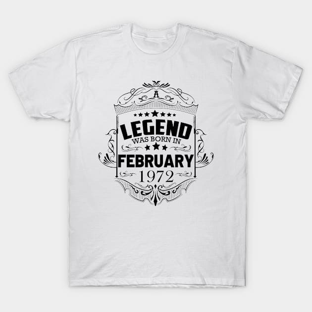 50th birthday February 1972 gift idea T-Shirt by HBfunshirts